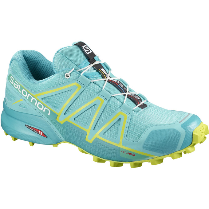 Salomon Israel SPEEDCROSS 4 W - Womens Trail Running Shoes - Light Turquoise (APOV-94653)